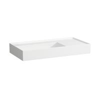 LAUFEN Kartell lavabo 8103384001121, 90x46cm, blanc LCC, étagère à droite, sans robinet, saphir céramique
