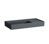 Laufen Lavabo Kartell H8103387581121 90x46cm, sans trop-plein, sans trou robinet, Graphite mat