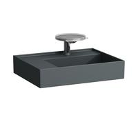 Laufen Lavabo mural Kartell – asymétrique gauche 60x46 cm, 1 trou, sans trop-plein, graphite mat