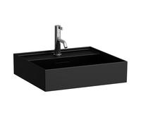 LAUFEN Kartell Lavabos à encastrer, 1 trou pour robinet, avec trop-plein, 500x460mm, H8103327161041, Couleur: Noir Mat