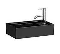LAUFEN Kartell lave-mains 8153340201111, 46x28cm, noir, 2000 trou à droite , céramique saphir