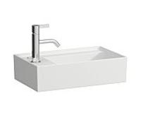 LAUFEN Kartell lave-mains 8153357571121, 46x28cm, blanc Hahnl. à gauche, céramique saphir