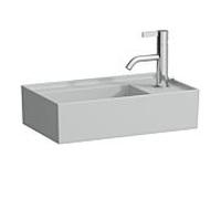 LAUFEN Kartell lave-mains, bord de robinetterie à droite, encastré, 1 trou pour robinet, sans trop-plein, 460x280mm, H8153347591111, Couleur: Gris mat