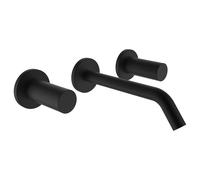 LAUFEN Kartell Mitigeur de lavabo à encastrer à 2 poignées, bec fixe, saillie 175 mm, H3123360811201, Couleur: PVD noir titane mat