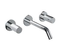 LAUFEN Kartell Mitigeur de lavabo à encastrer à 2 poignées, bec fixe, saillie 175 mm, H3123360041201, Couleur: chrome