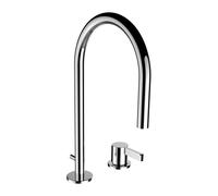 LAUFEN Kartell mitigeur lavabo 2 trous, bec orientable, avec robinet de vidange, saillie 166 mm, chromé, H3113320042211