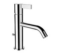 LAUFEN Kartell mitigeur lavabo H3113310901201 acier inoxydable, bec fixe 135mm, sans soupape de vidange