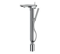 LAUFEN Kartell Mitigeur monocommande de baignoire sur colonne au sol, autoportant, bec fixe, avec bac de rangement, chromé, H3213310041211