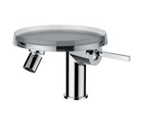 LAUFEN Kartell Mitigeur monocommande de bidet, bec fixe, avec robinet de vidange, avec bac de rangement, bec 125 mm, chromé, H3413310041111
