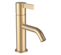 LAUFEN Kartell Mitigeur monocommande de lavabo, bec fixe, sans robinet de vidange, saillie 115 mm, H3113310831001, Couleur: Or pâle mat