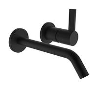 LAUFEN Kartell Mitigeur monocommandé encastré 2 trous pour lavabo Simibox 2-point, bec fixe, saillie 175 mm, H3113360811201, Couleur: PVD noir titane mat
