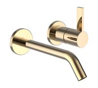 LAUFEN Kartell Mitigeur monocommandé encastré 2 trous pour lavabo Simibox 2-point, bec fixe, saillie 175 mm, H3113360011201, Couleur: Or