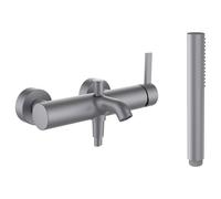 LAUFEN Kartell Mitigeur monocommandé pour baignoire, apparent, set complet, 0041411, H3213370901411, Couleur: acier inoxydable brossé