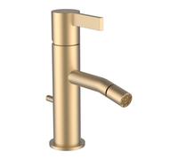 LAUFEN Kartell Mitigeur monocommandé pour bidet, sans vidage, avec tirette, saillie 110mm, 0, H3413310831031, Couleur: Or pâle mat