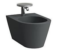 LAUFEN Kartell bidet mural, 1 trou pour robinet, 370x545x430mm, H8303317583021, Couleur: Graphite mat