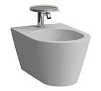 LAUFEN Kartell bidet mural, 1 trou pour robinet, 370x545x430mm, H8303317593021, Couleur: Gris mat