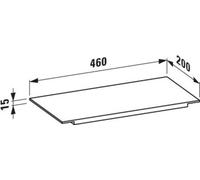 LAUFEN Kartell Tablette pour lavabo, L/P/H : 460/200/15 mm, H3853310840001