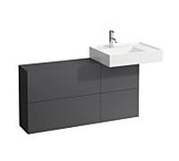 LAUFEN Kartell vasque 120x61x27cm 4082920336421, découpe à droite, gris ardoise