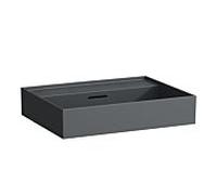 LAUFEN Kartell vasque H8103337581091 sous, avec trop-plein, sans trou pour robinet, graphite mat