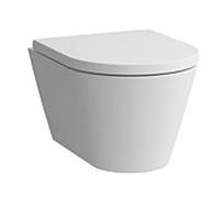 LAUFEN Kartell wall WC H8203337570001 blanc mat, sans rebord, forme à l'intérieur rond