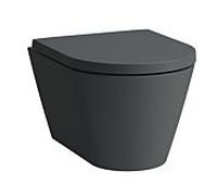 LAUFEN Kartell wall WC H8203337580001 graphite mat, sans rebord, forme à l'intérieur rond