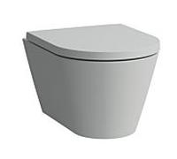 LAUFEN Kartell wall WC H8203337590001 gris mat, sans rebord, forme à l'intérieur rond