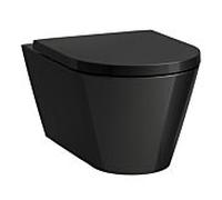 LAUFEN Kartell WC suspendu, chasse deau basse, sans rebord, 545x370x355mm, H8203370200001, Couleur: Noir brillant