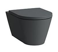 Laufen Kartell lavage mural WC H8213317580001 graphite mat, sans rebord, avec Silent Flush