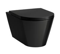 LAUFEN Kartell WC suspendu, chasse deau basse, avec Silent Flush sans rebord, 545x370x355mm, H8213310200001, Couleur: Noir brillant