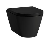 LAUFEN Kartell WC suspendu COMPACT, rinçage profond, sans rebord, 490x370x285mm, H8203337160001, Couleur: Noir Mat