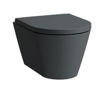 LAUFEN Kartell WC suspendu COMPACT, rinçage profond, sans rebord, 490x370x285mm, H8203337580001, Couleur: Graphite mat