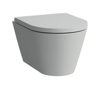 LAUFEN Kartell WC suspendu COMPACT, rinçage profond, sans rebord, 490x370x285mm, H8203337590001, Couleur: Gris mat