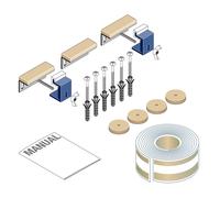LAUFEN Kit dinsonorisation pour receveurs de douche jusquà 120cm, H2989880000001