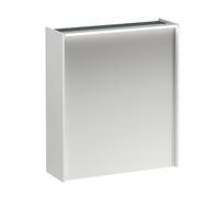 Laufen Lani - Armoire miroir avec éclairage LED, 71x62x21 cm, 1 portes, charnières à droite, gris H4037321122661