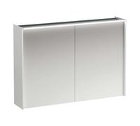 Laufen Lani - Armoire miroir avec éclairage LED, 71x102x21 cm, 2 portes, blanc mat H4037921122601