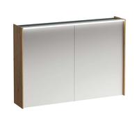 Laufen Lani - Armoire miroir avec éclairage LED, 71x102x21 cm, 2 portes, chêne H4037921122671