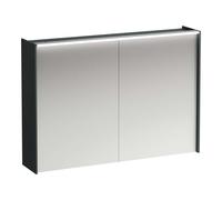 Laufen Lani - Armoire miroir avec éclairage LED, 71x102x21 cm, 2 portes, gris H4037921122661