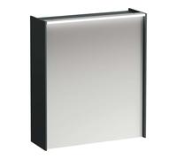 Laufen Lani - Armoire miroir avec éclairage LED, 71x62x21 cm, 1 portes, charnières à droite, gris H4037321122661
