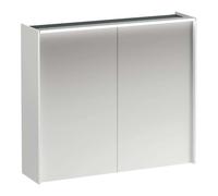 Laufen Lani - Armoire miroir avec éclairage LED, 71x82x21 cm, 2 portes, blanc mat H4037621122601