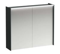 Laufen Lani - Armoire miroir avec éclairage LED, 71x82x21 cm, 2 portes, gris H4037621122661