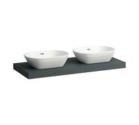 Laufen Lani - Comptoir pour lavabo, 118 cm, découpe G/D, gris H4046741122661