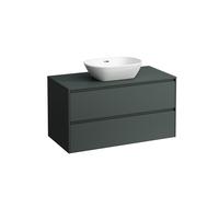 LAUFEN LANI Élément à tiroirs, 1 découpe au centre, 985x495x525mm, H4043211122661, Couleur: Trafic gris