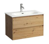 Laufen Lani for Lua - Meuble avec lavabo, 51x77x44 cm, 2 tiroirs, chêne H8600872671041