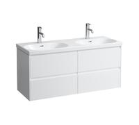 LAUFEN LANI Meuble avec plan vasque double LUA, 4 tiroirs, H8140814001041+H4035741122601,