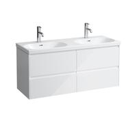 LAUFEN LANI Meuble avec plan vasque double LUA, 4 tiroirs, H8140814001041+H4035741122611,
