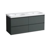 LAUFEN LANI Meuble avec plan vasque double LUA, 4 tiroirs, H8140814001091+H4035741122661,