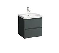 Laufen – Meuble sous-vasque Lani 2 tiroirs SoftClose 535x515x445 mm Gris trafic H4035221122661