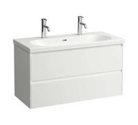 LAUFEN LANI Meuble sous-lavabo, 2 tiroirs, SoftClose, 985x515x450mm, H4035621122611, Couleur: Blanc brillant