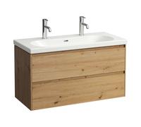 Laufen Lani - Meuble-vasque, 98x45x52 cm, 2 tiroirs, chêne H4035621122671
