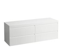 LAUFEN LANI Plan de lavabo blanc mat avec meuble sous-lavabo, sans découpe, 1570x495x580mm, H4045901129901
